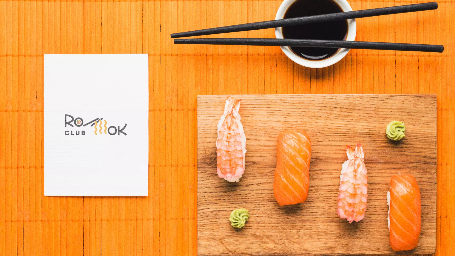 Создание логотипа суши-бара «Roll Wok Club» в Абинске