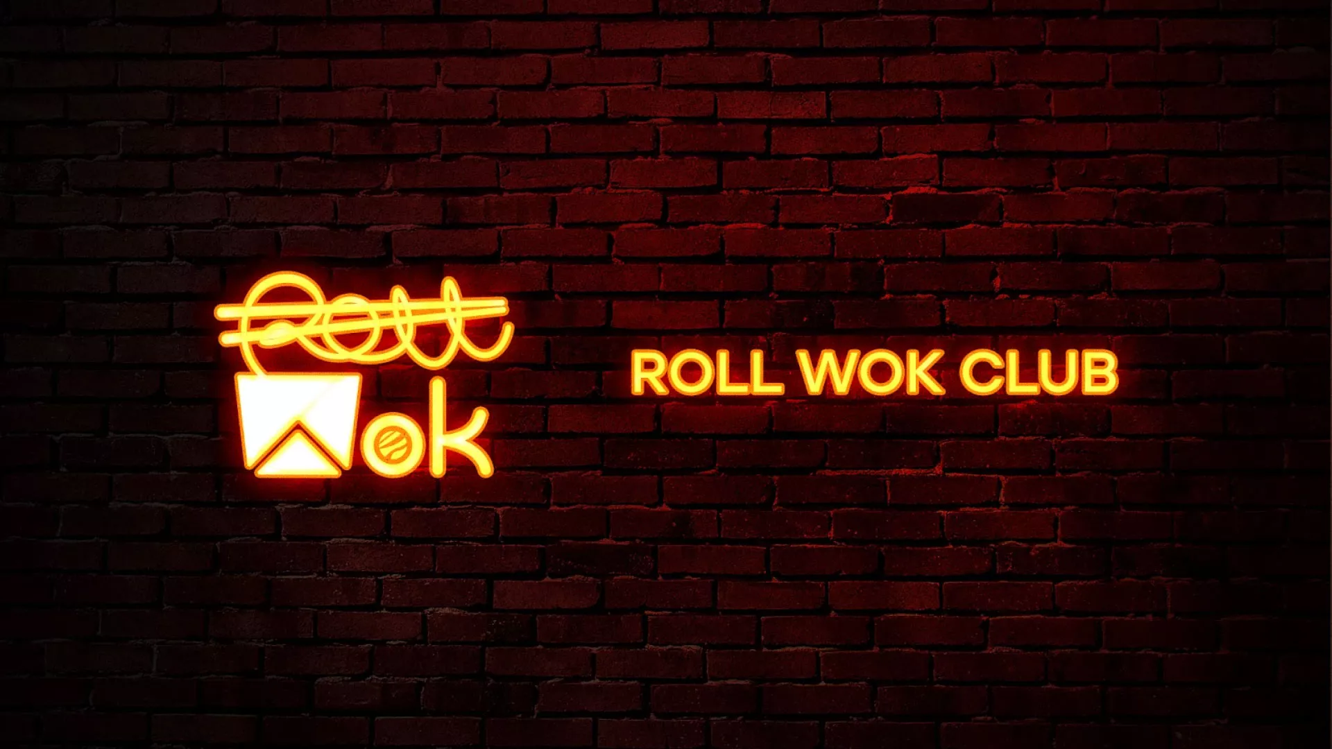 Разработка интерьерной вывески суши-бара «Roll Wok Club» в Абинске