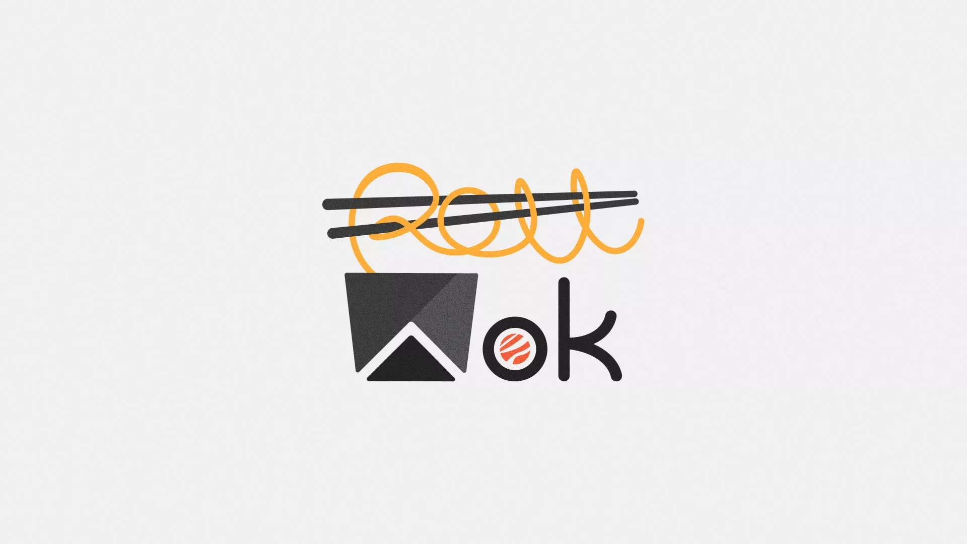 Разработка логотипа в Абинске для суши-бара «Roll Wok Club» Разработка логотипа в Абинске для суши-бара «Roll Wok Club»